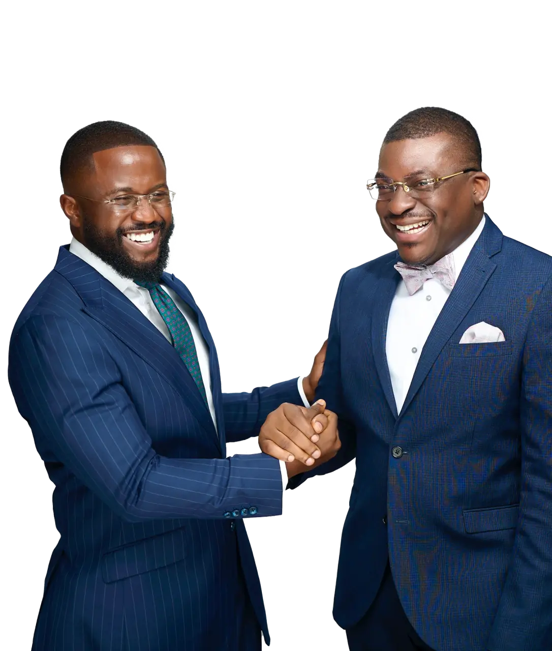 picture of the two multigate founders shaking hands